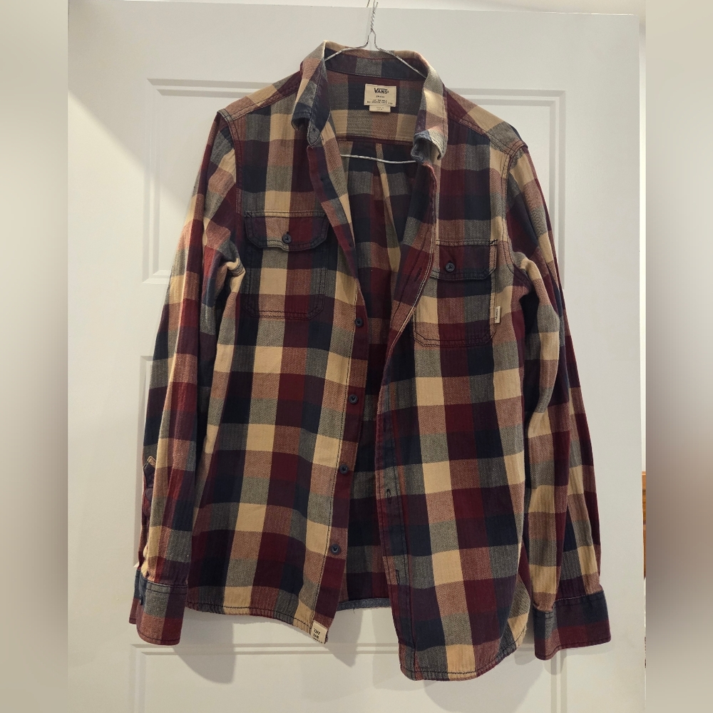 Vans plaid button up shirt